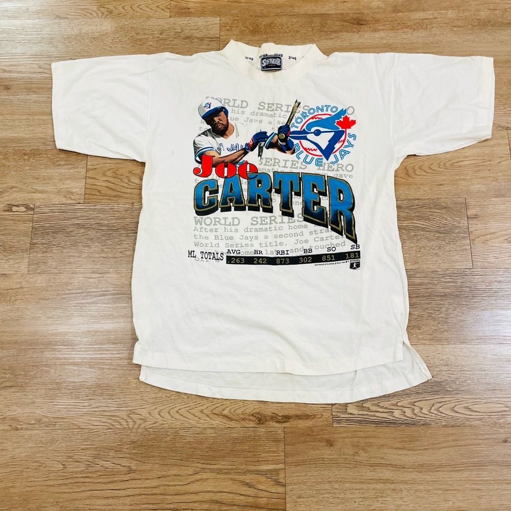 Graphic VTG 1990s Toronto Blue Jays Joe Carter pre owned t shirt World Series